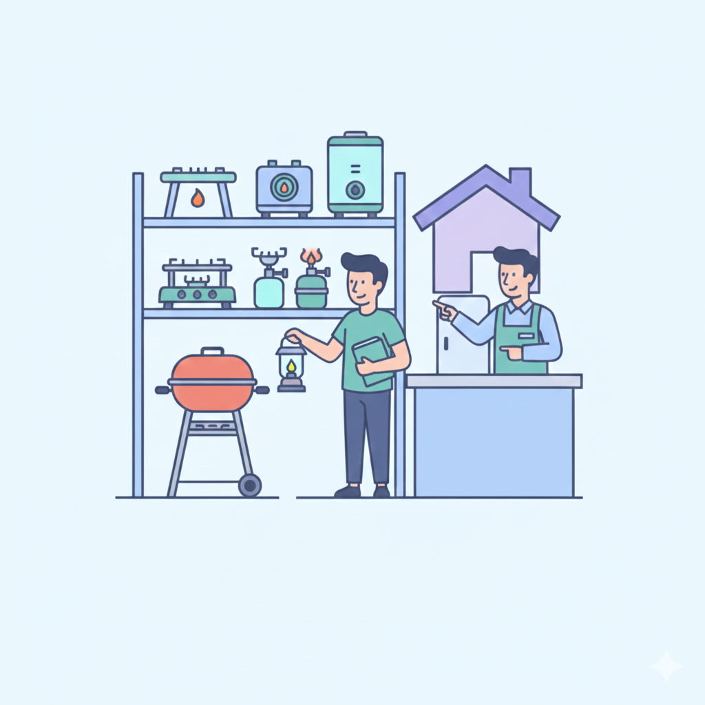 מכרית מוצרי גז משלימים לבית